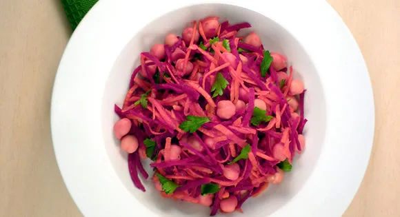 CARROT, BEET AND CHICKPEA SALAD