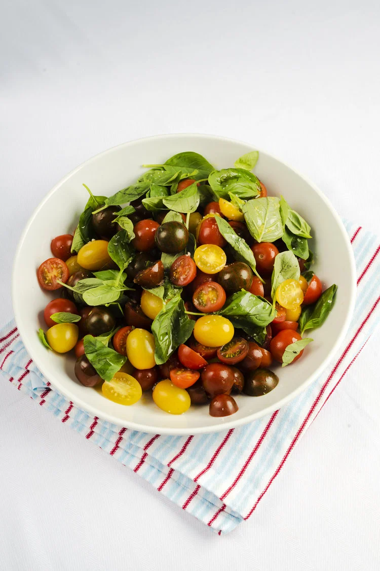 Marinated tomato basil salad