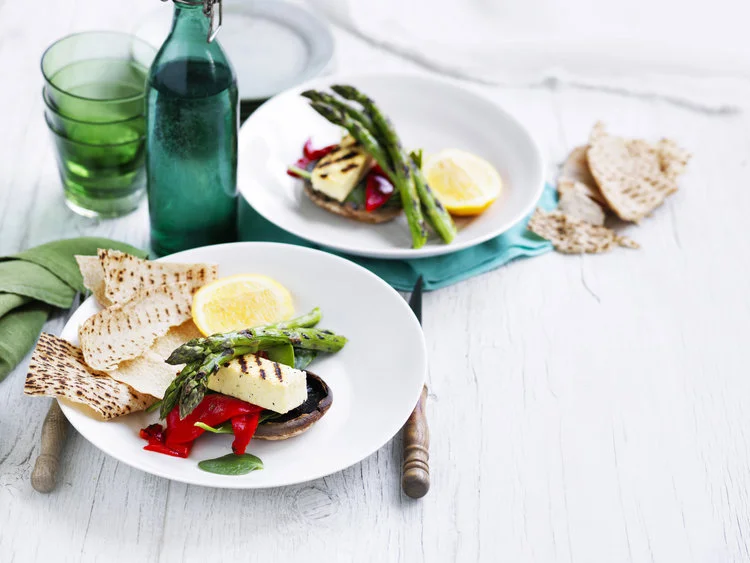 Mushroom Haloumi Stack