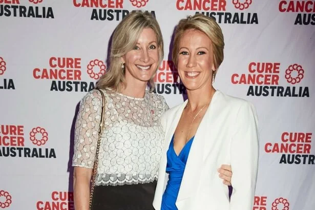 Floyd Larsen and Cure Cancer Australia Ambassador Lisa Greissl.