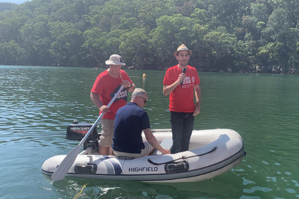  Dr Mark Pinese and Cure Cancer Chairman, Phillip Corne 