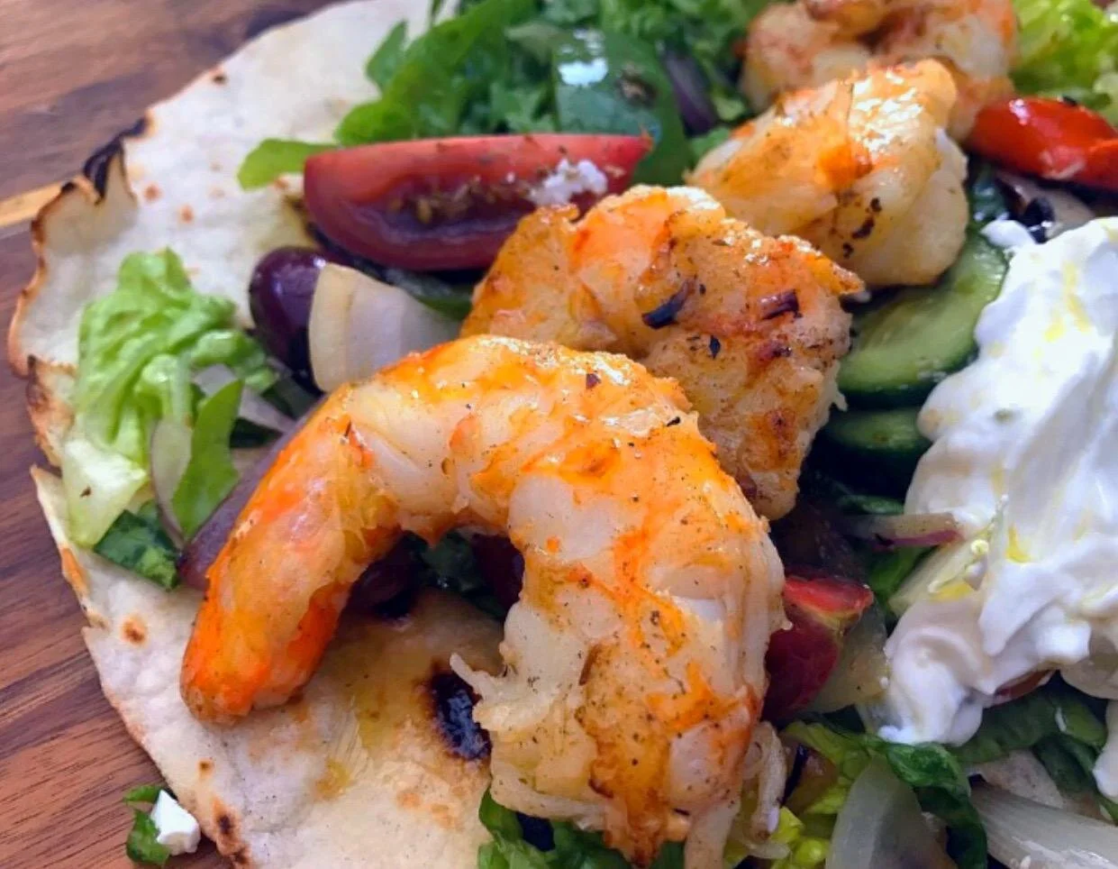 Prawn Souvlaki by Desi Marie Longinidis