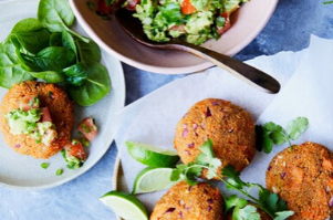 Michele Chevalley Hedge's Holy Sweet Potato burger