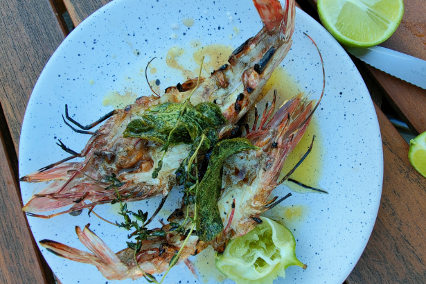 Blake Proud's BBQ Grilled WA Prawns with Burnt Butter