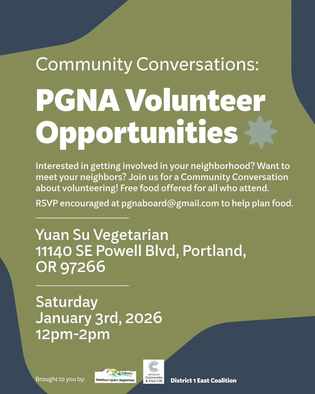 Community Conversations: PGNA Volunteer Opportunities