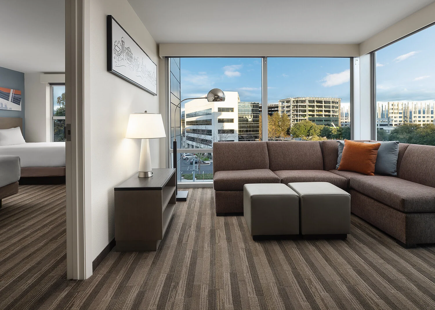 hyatt house 429 one bedroom suite living room.JPG