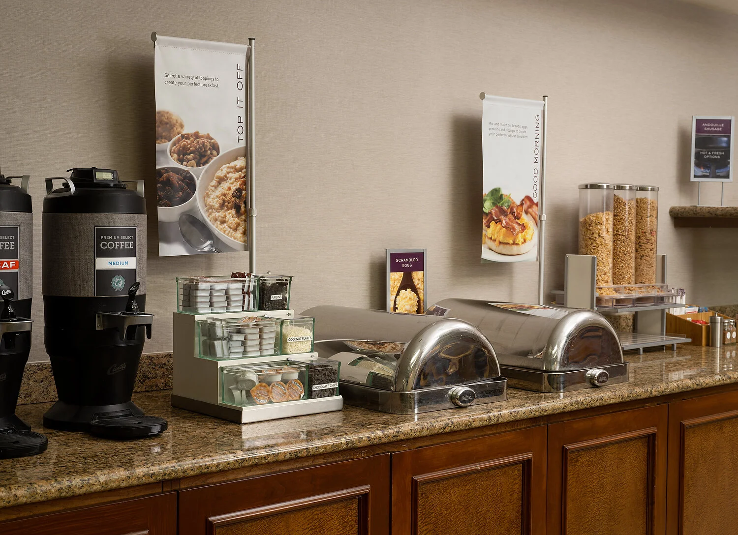 Sunnyvale breakfast food area.JPG