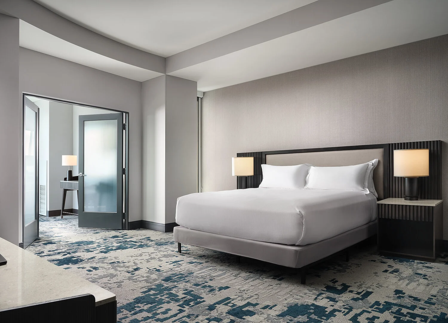 San Jose Hilton 1726 suite bedroom.JPG