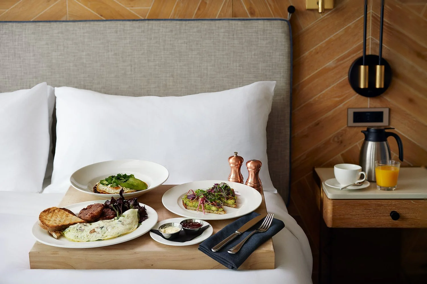 Otis food in bed.JPEG