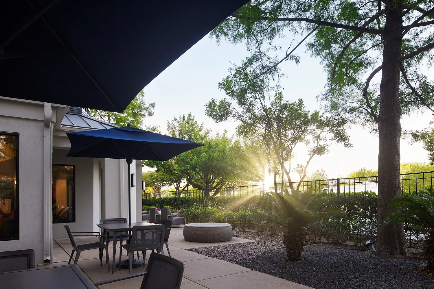 Austin Courtyard patio dusk.JPEG