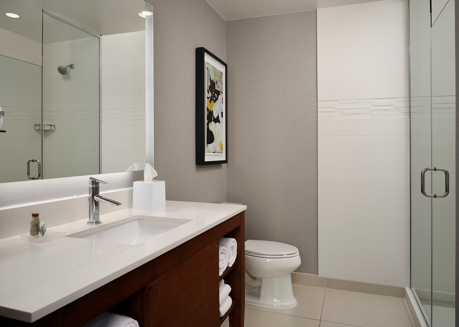 Dallas downtown Residence Inn room 1101 standard bathrooom .JPEG