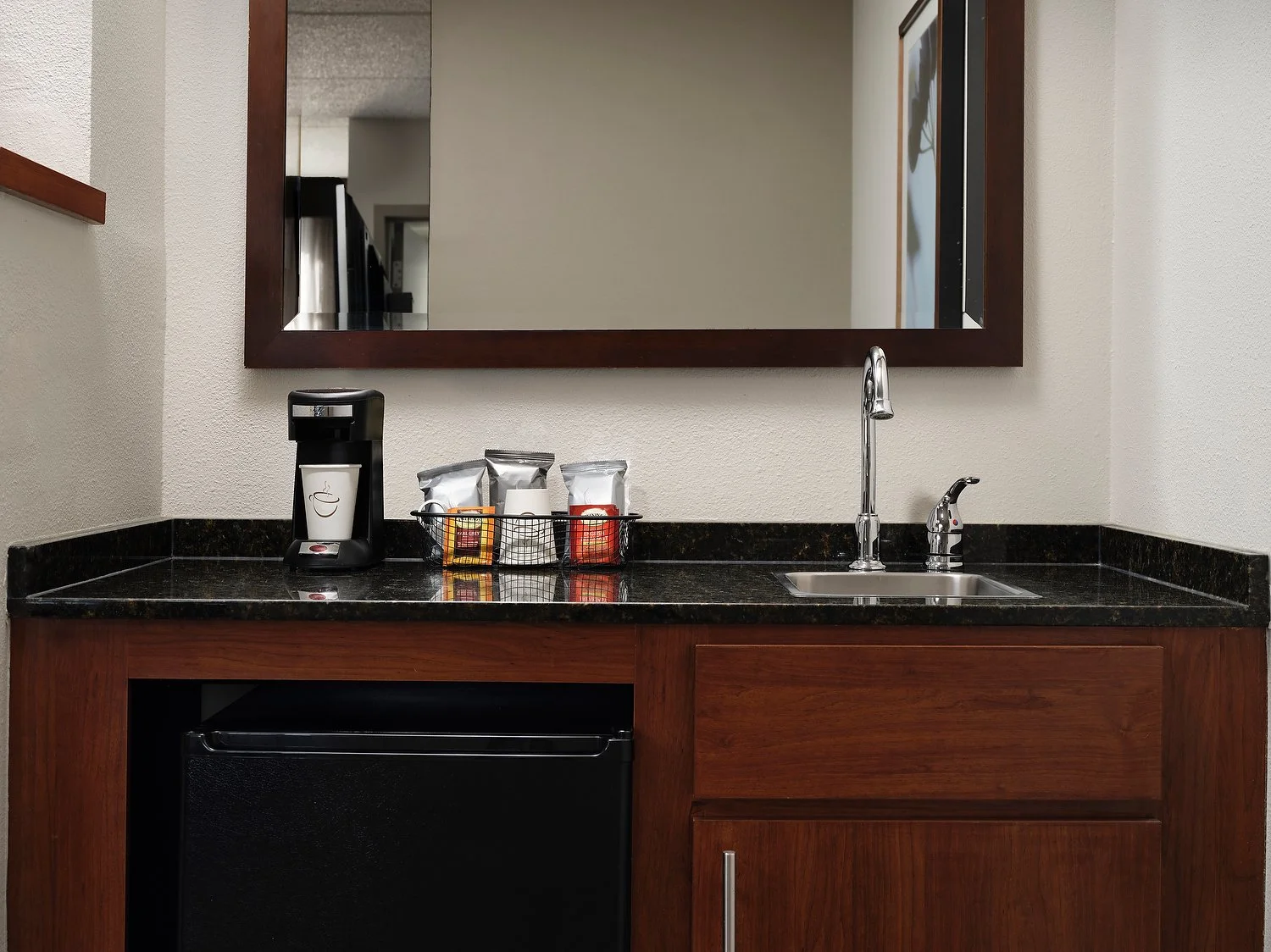 Dallas Plano Hyatt House room 623 wet bar.JPG