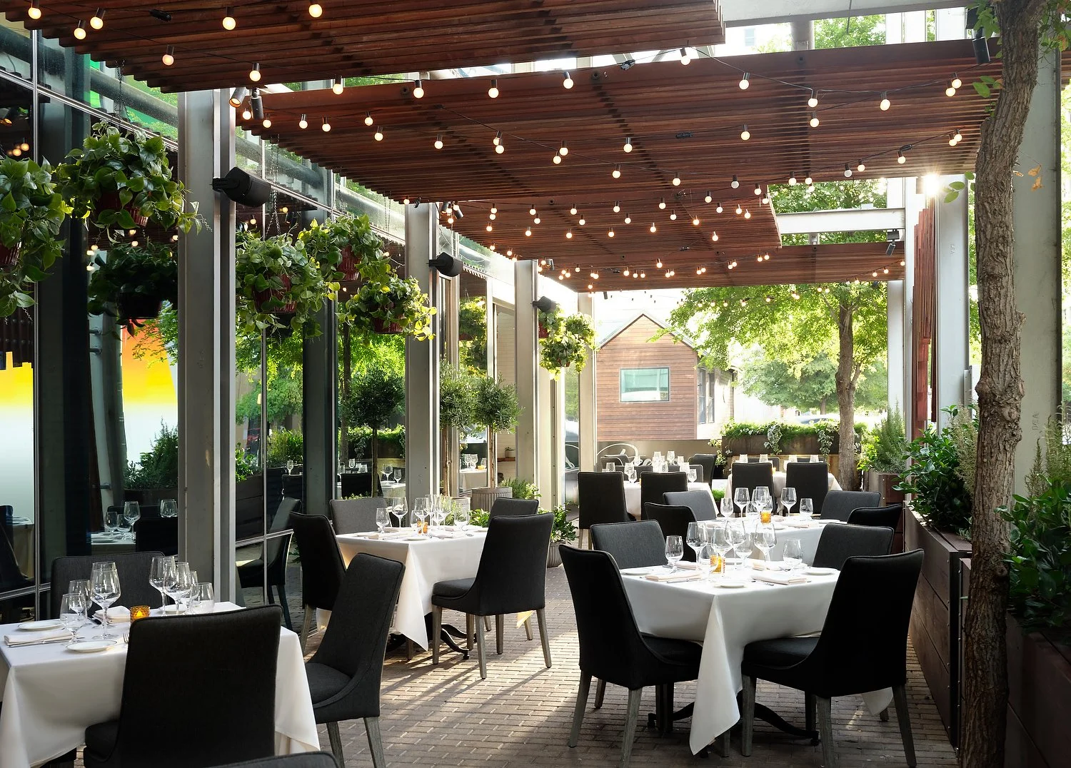 AUSTIN JW DEANS RESTAURANT patio toward sun.JPG