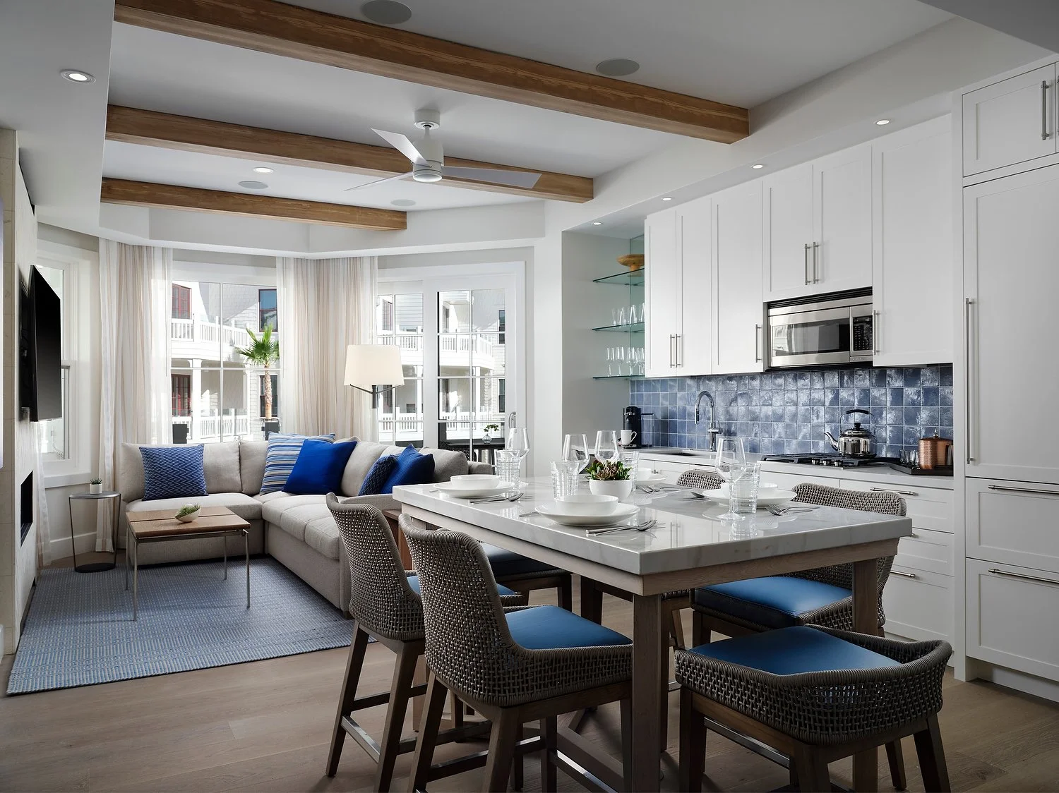 Shorehouse 5213 kitchen living 2 bedroom residence poolside.JPEG