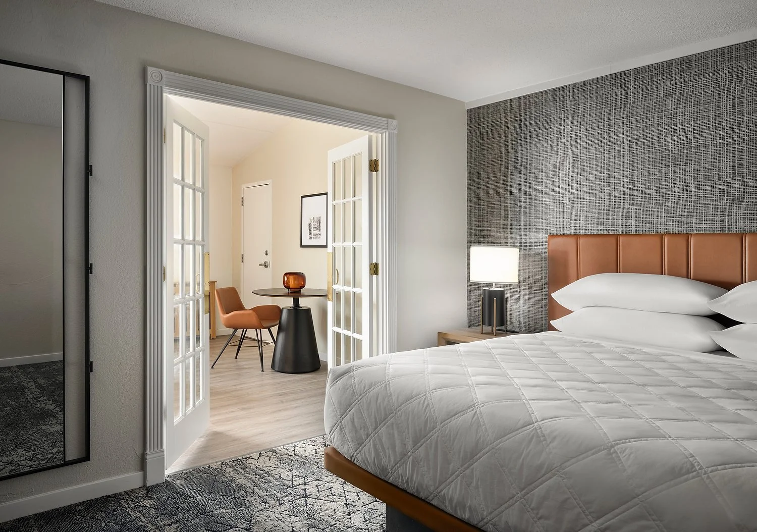 Grand Rapids Sheraton room 406 suite bedroom.JPEG