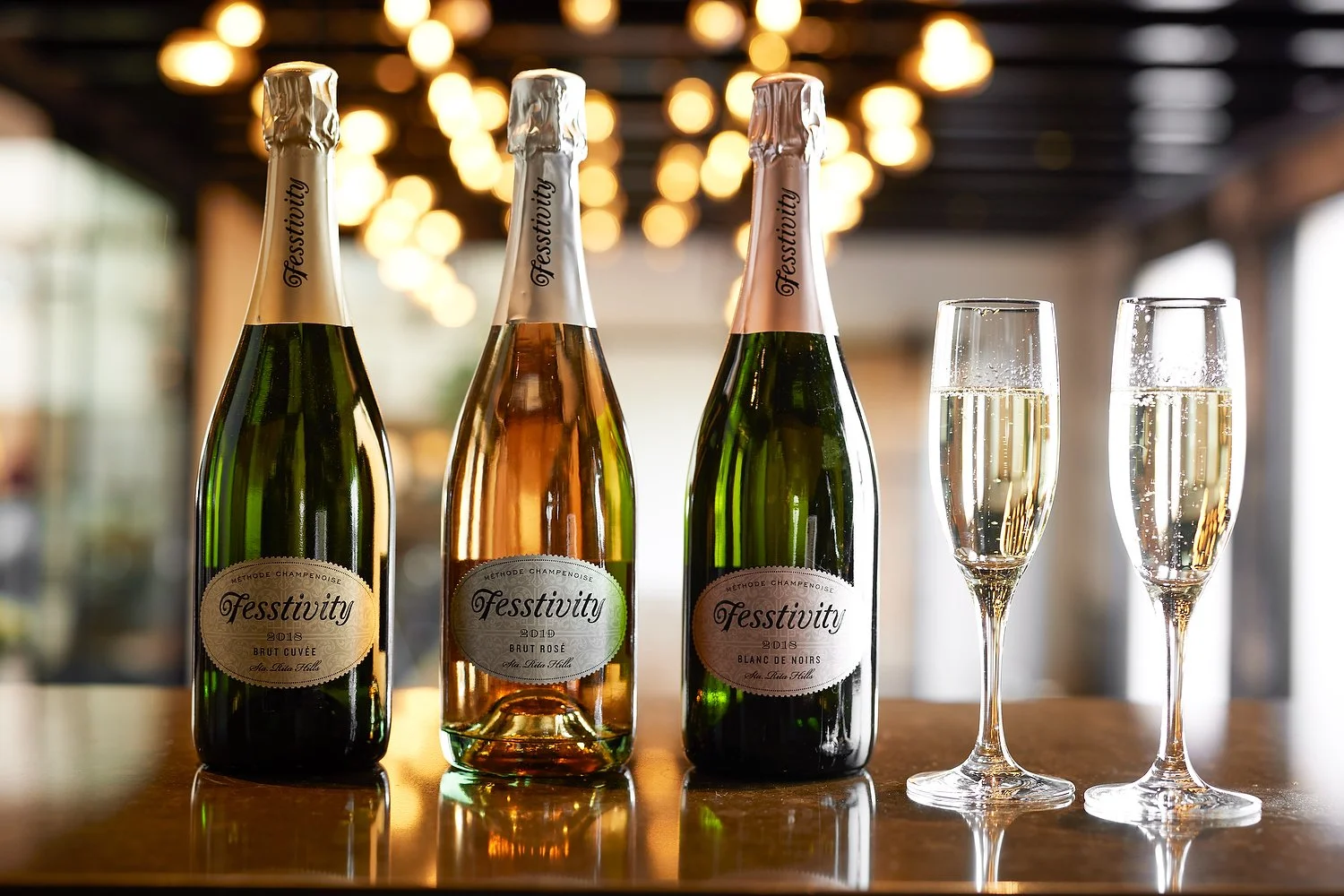 Santa Barbara Hilton festivity wine bottles.JPEG