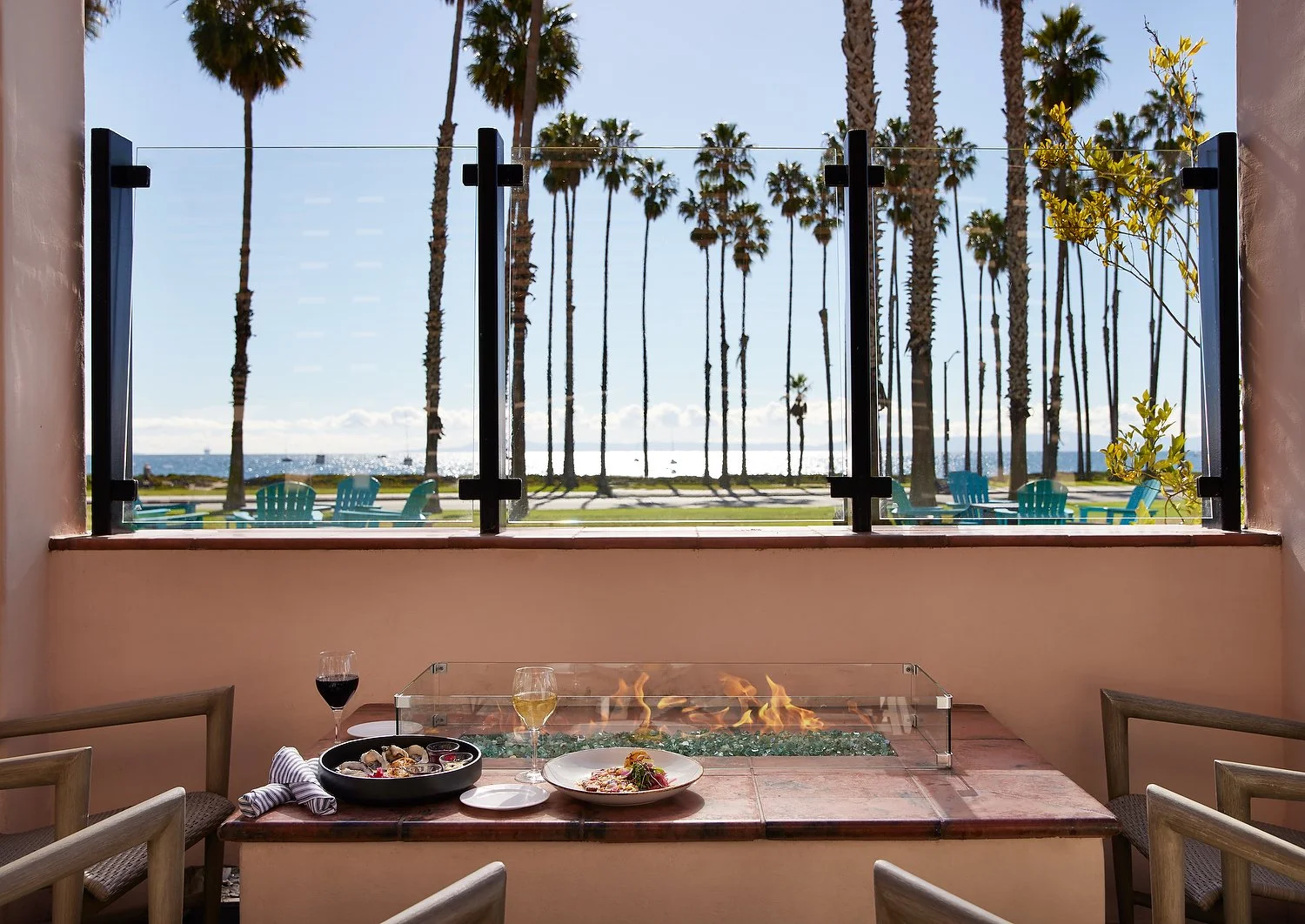 Santa Barbara Hilton oyster and tuna by firepit 7.JPEG