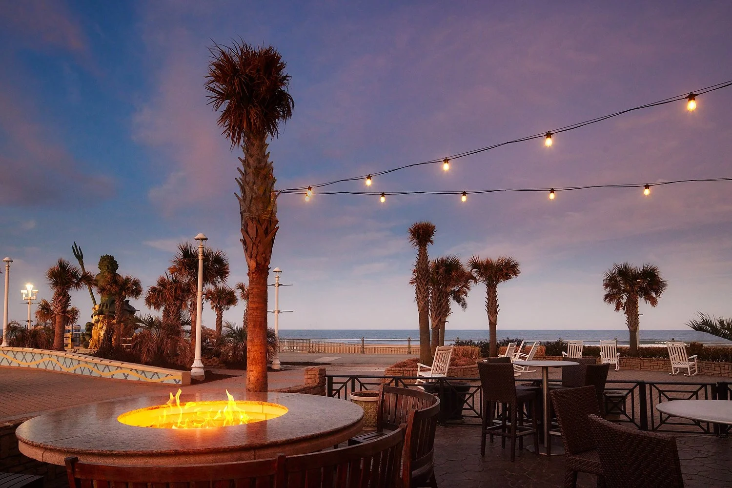 Virginia Beach Hilton firepit dusk.JPEG