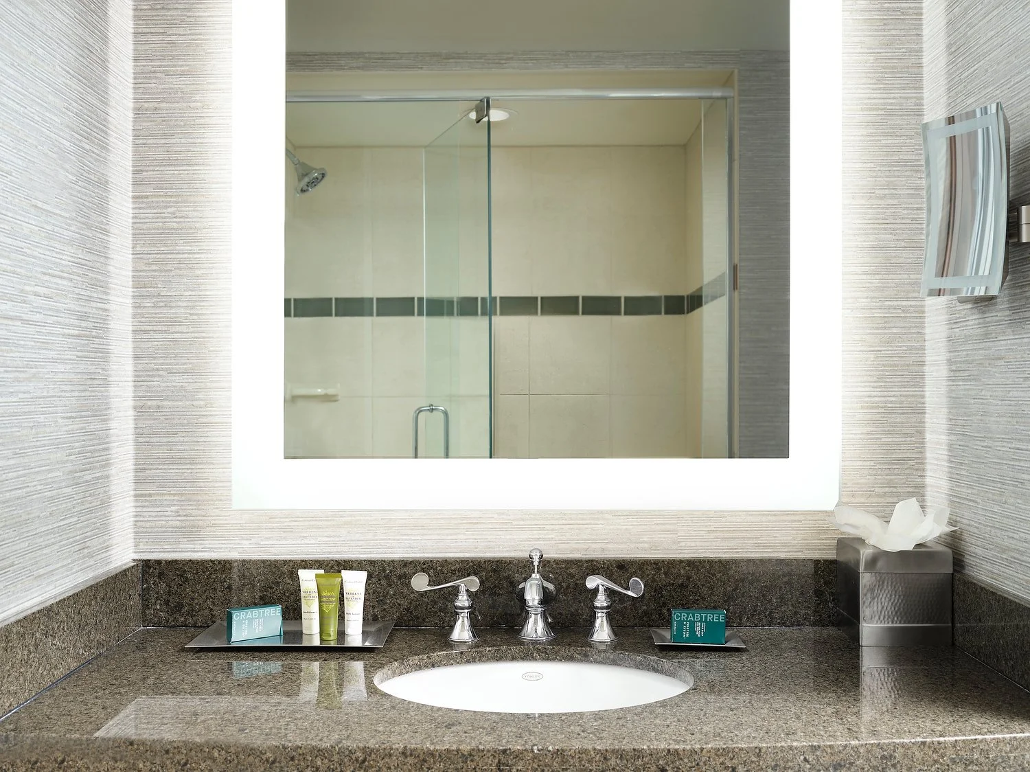 Hilton Virginia Beach room 1213 oceanfront corner king bath.JPEG