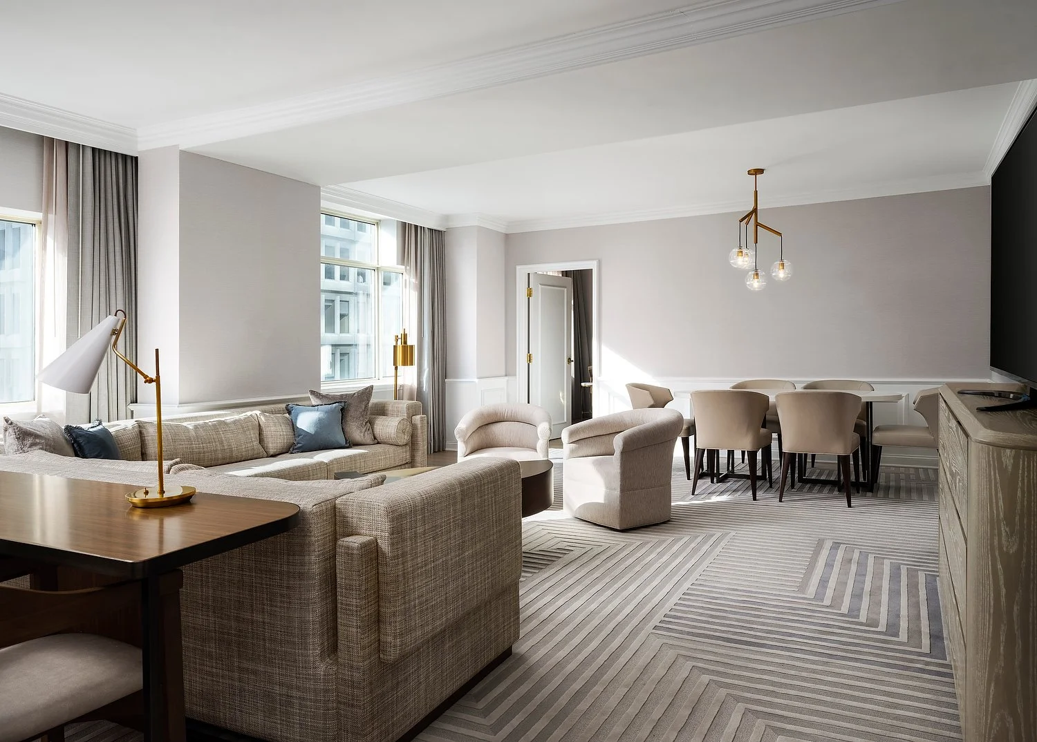 Philadelphia presidential suite living room facing bedroom.JPEG