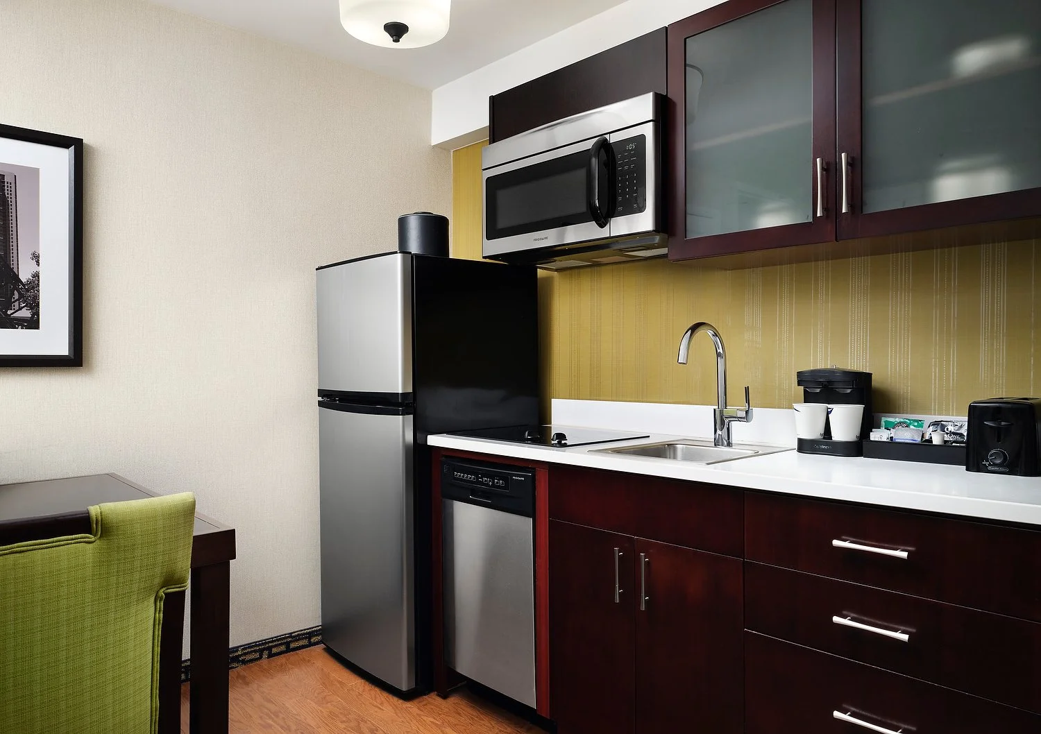 Chicago Homewood NKS room 2215 king 1 bedroom suite kitchen.JPG