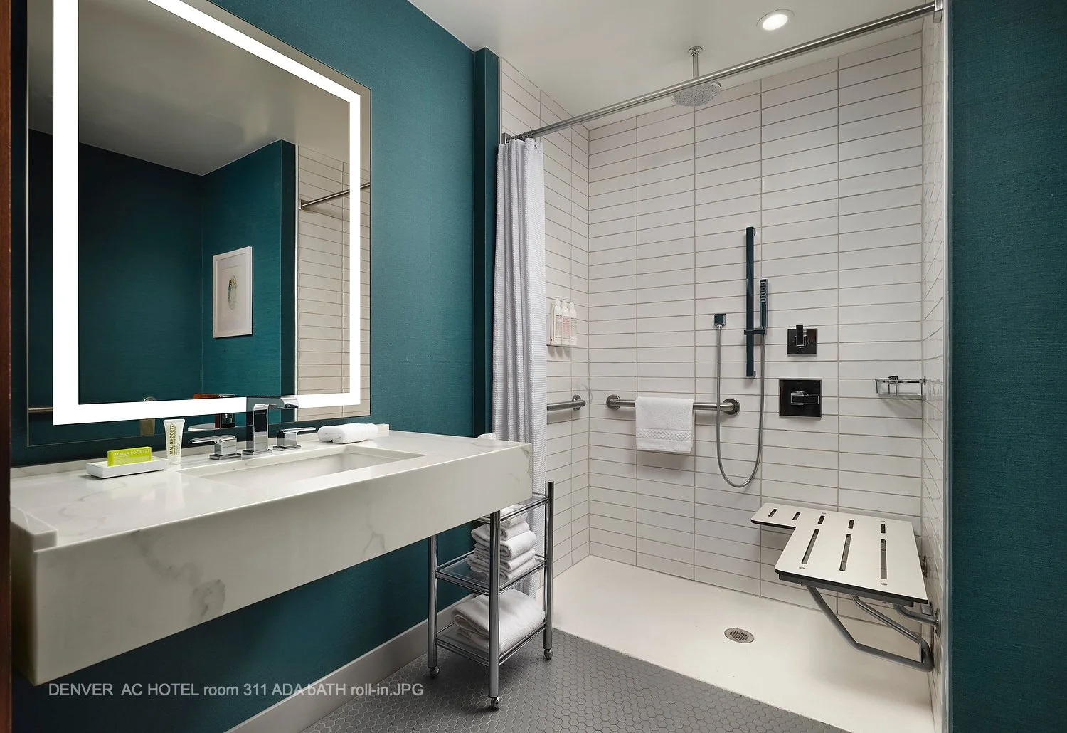 DENVER  AC HOTEL room 311 ADA bATH roll-in.JPG