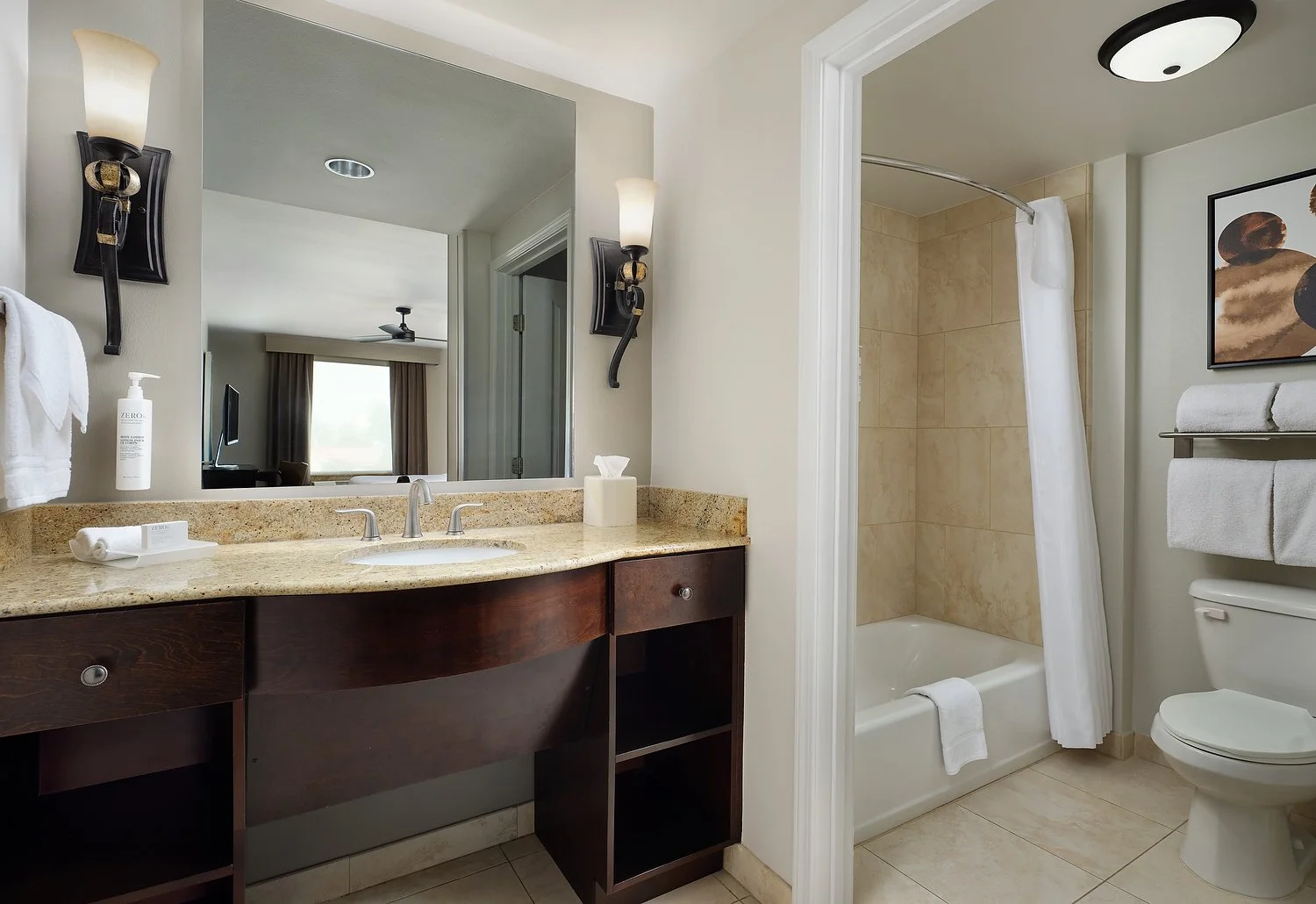 Homewood room 406 2 bedroom suite ADA BATH TUB.JPG