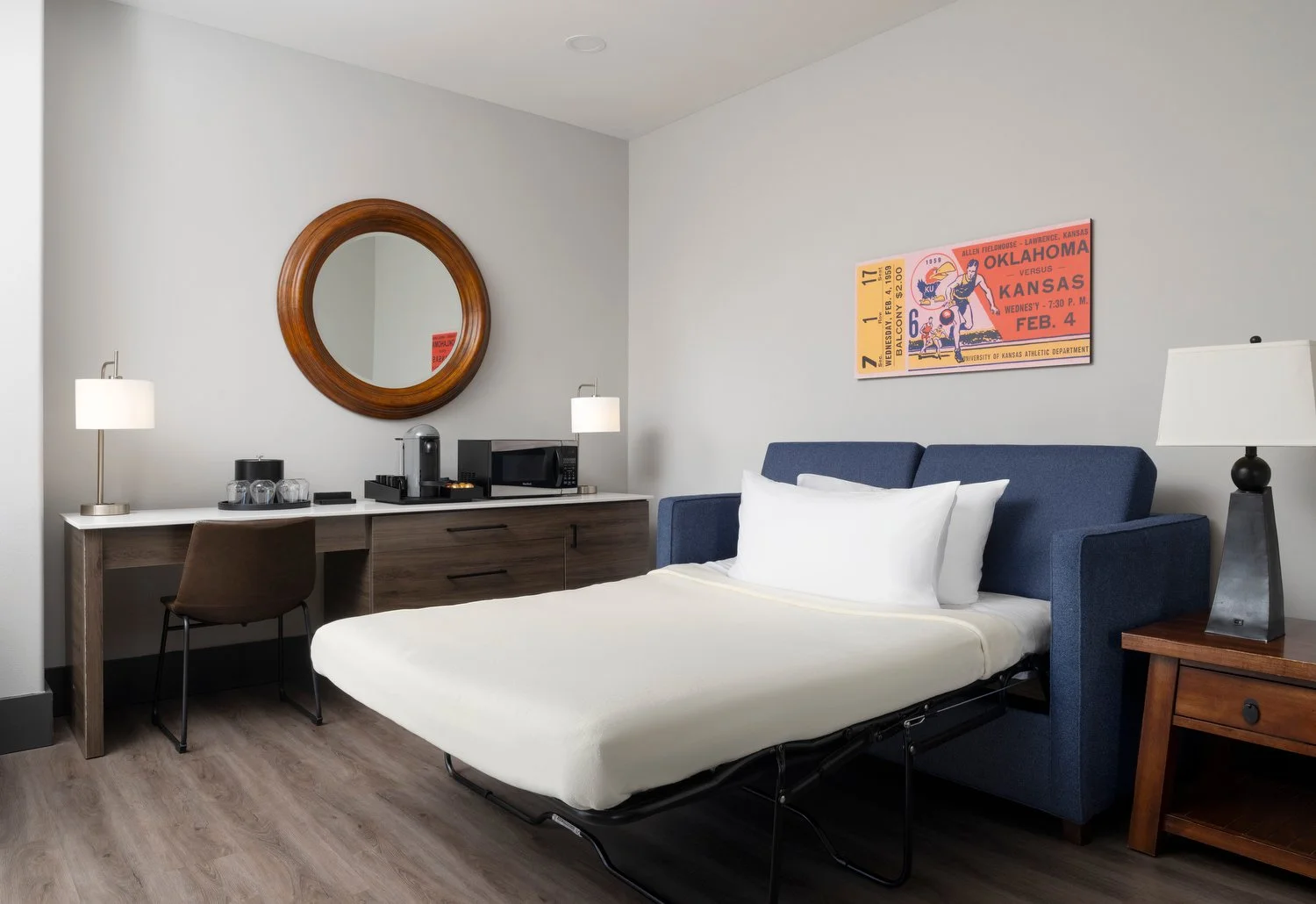 Kansas CIty Oread condo rm512 sofa bed.JPG