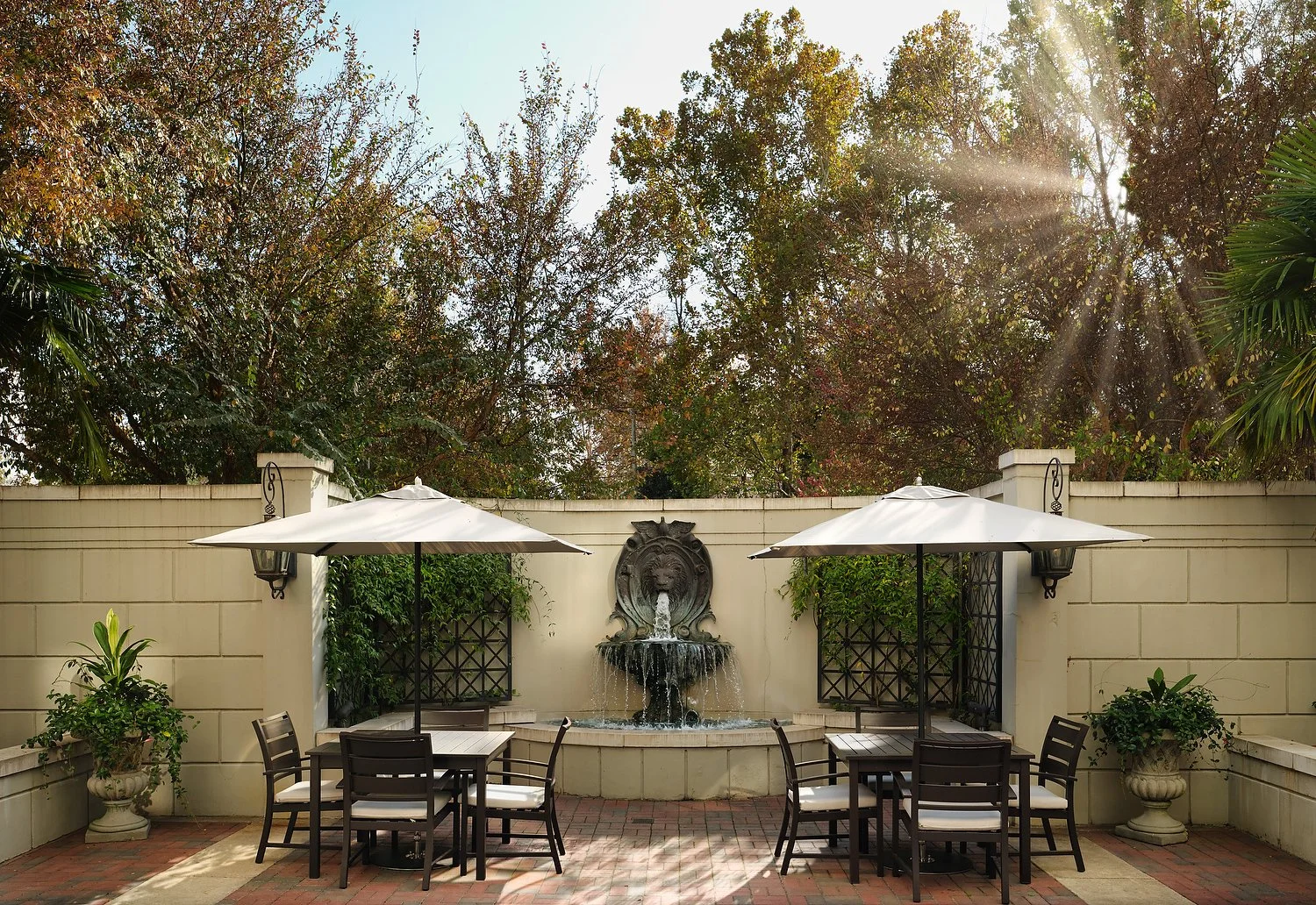 Vicksburg Hampton Inn patio fountain.JPEG