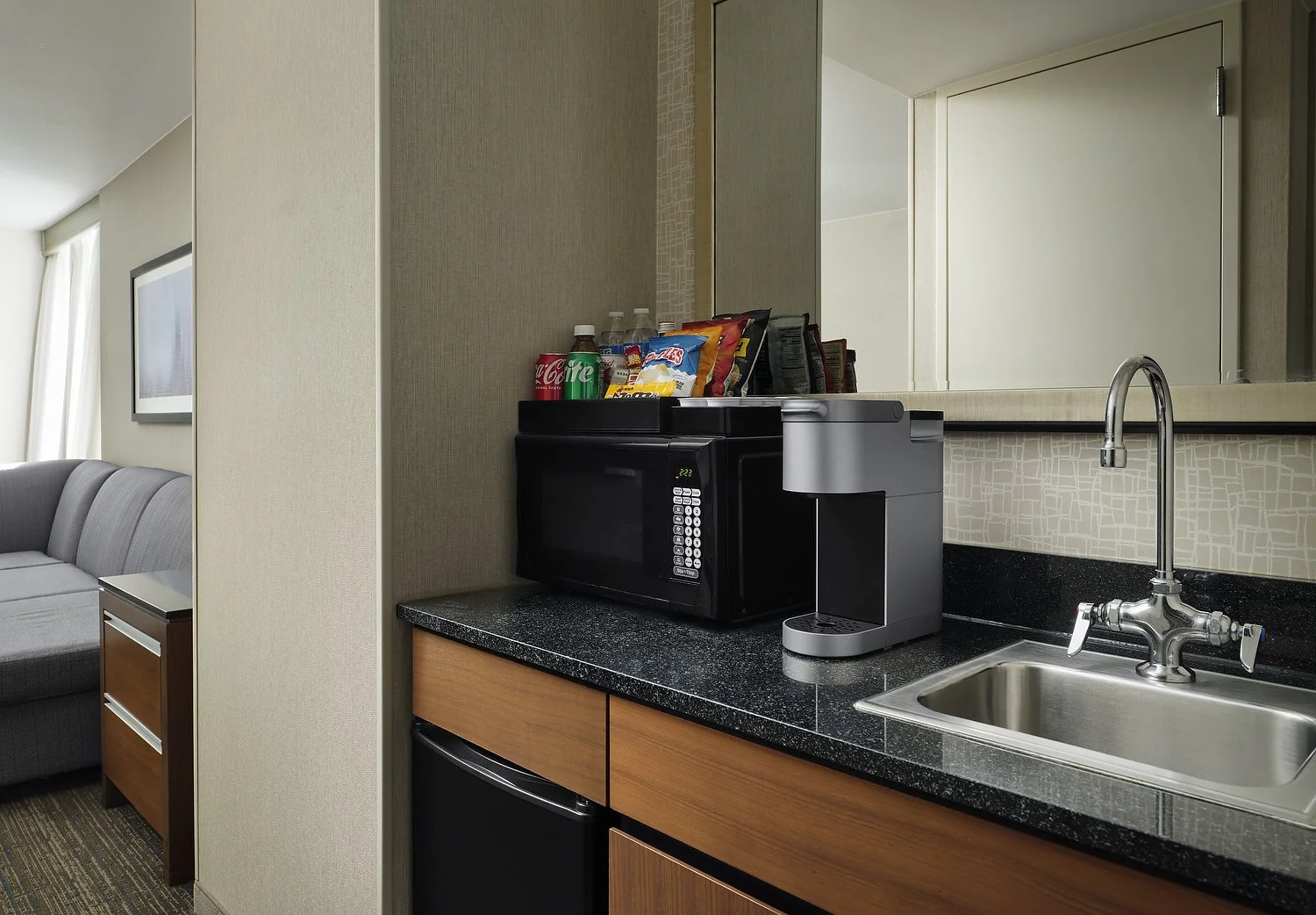 Embassy Suites Chicago room 1714 premium ammenities.JPG