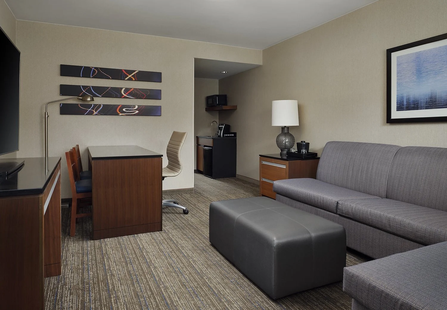 EMBASSY SUITES CHICAGO room 1737 lake view king living v2.JPG