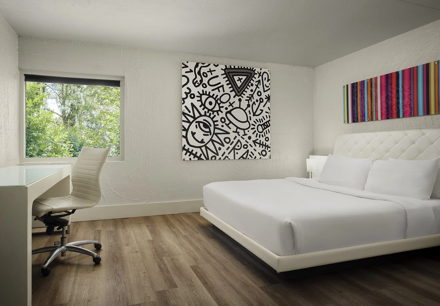 Phoenix clarendon room 216 queen king suite king bedroom.JPG