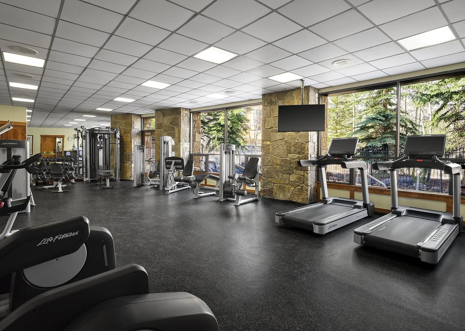 Breckendridge Residences at Main Street Station fitness center.JPG