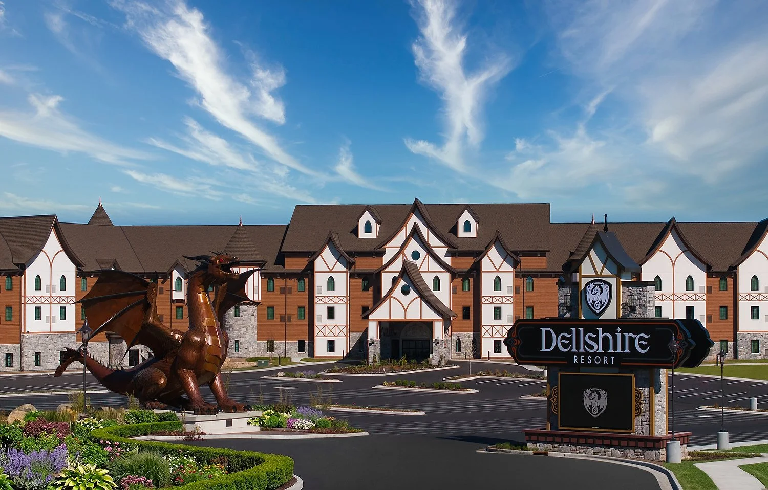 Dellshire exterior with dragon and sign.JPEG