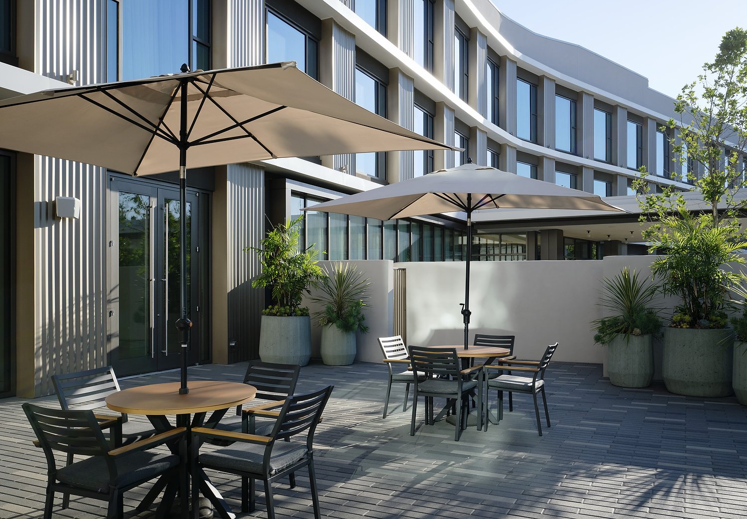 Arcadia Hillton pool seating area.JPG
