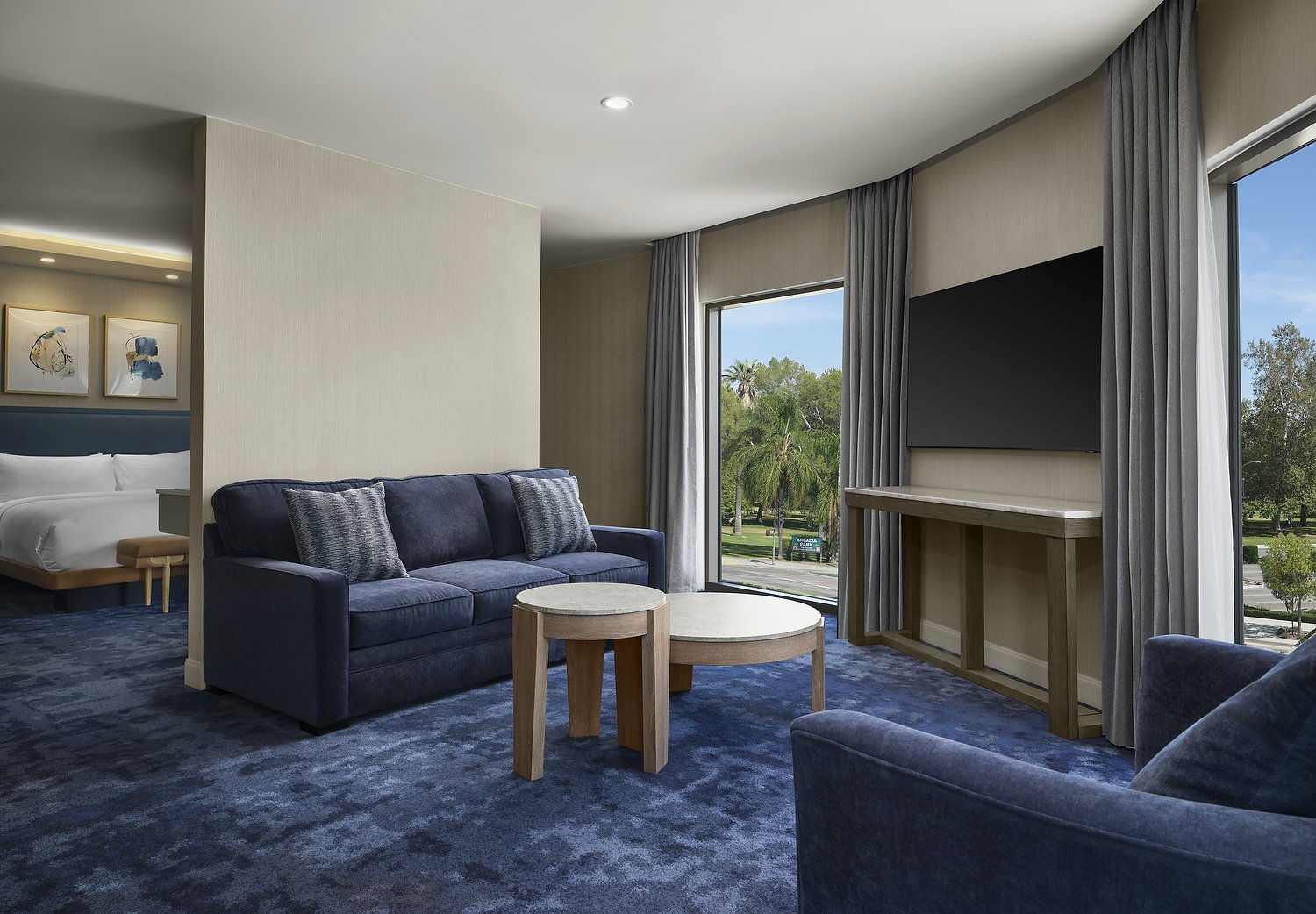 Arcadia Hillton room 377 ADA king suite.JPG