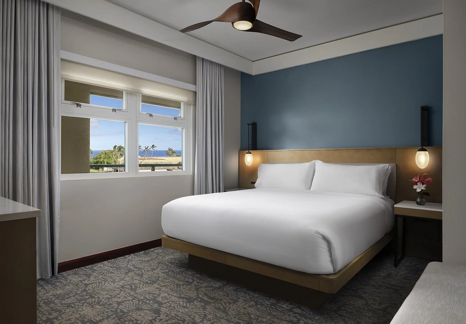 KAUAI MARRIOTT room 1412 oces 2 BDRM oceanview guest bedroom.JPG