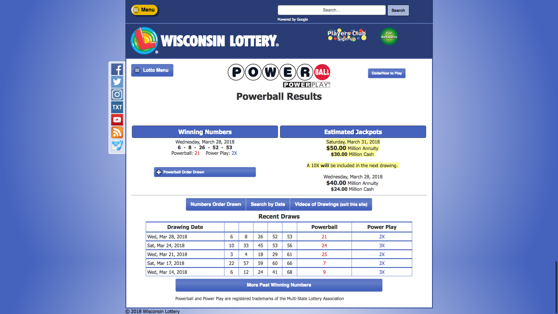 WI Lottery Check Your Numbers