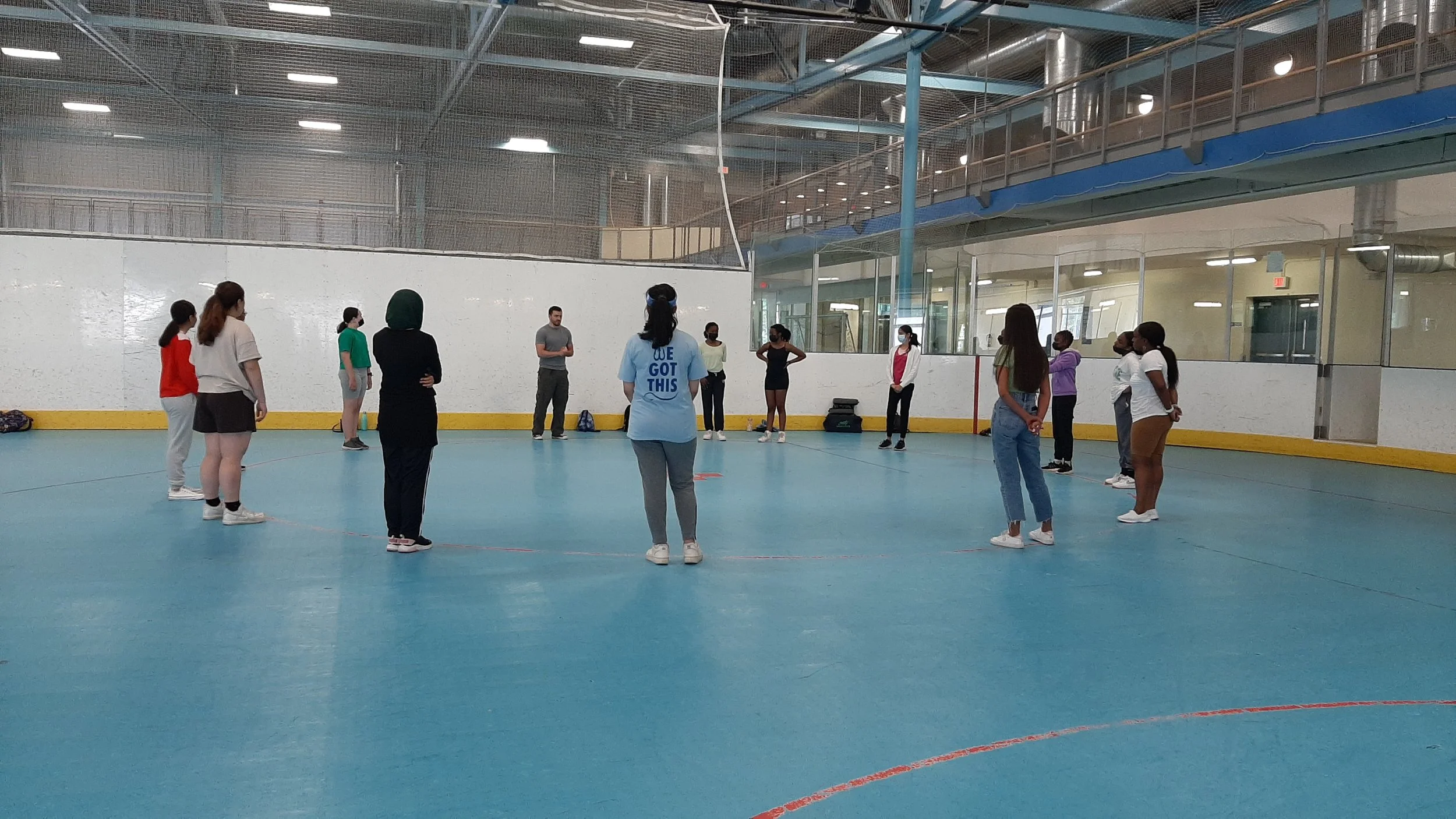  2022: Ice breakers with the girl’s group at Stephan Leacock with Jesse S. 