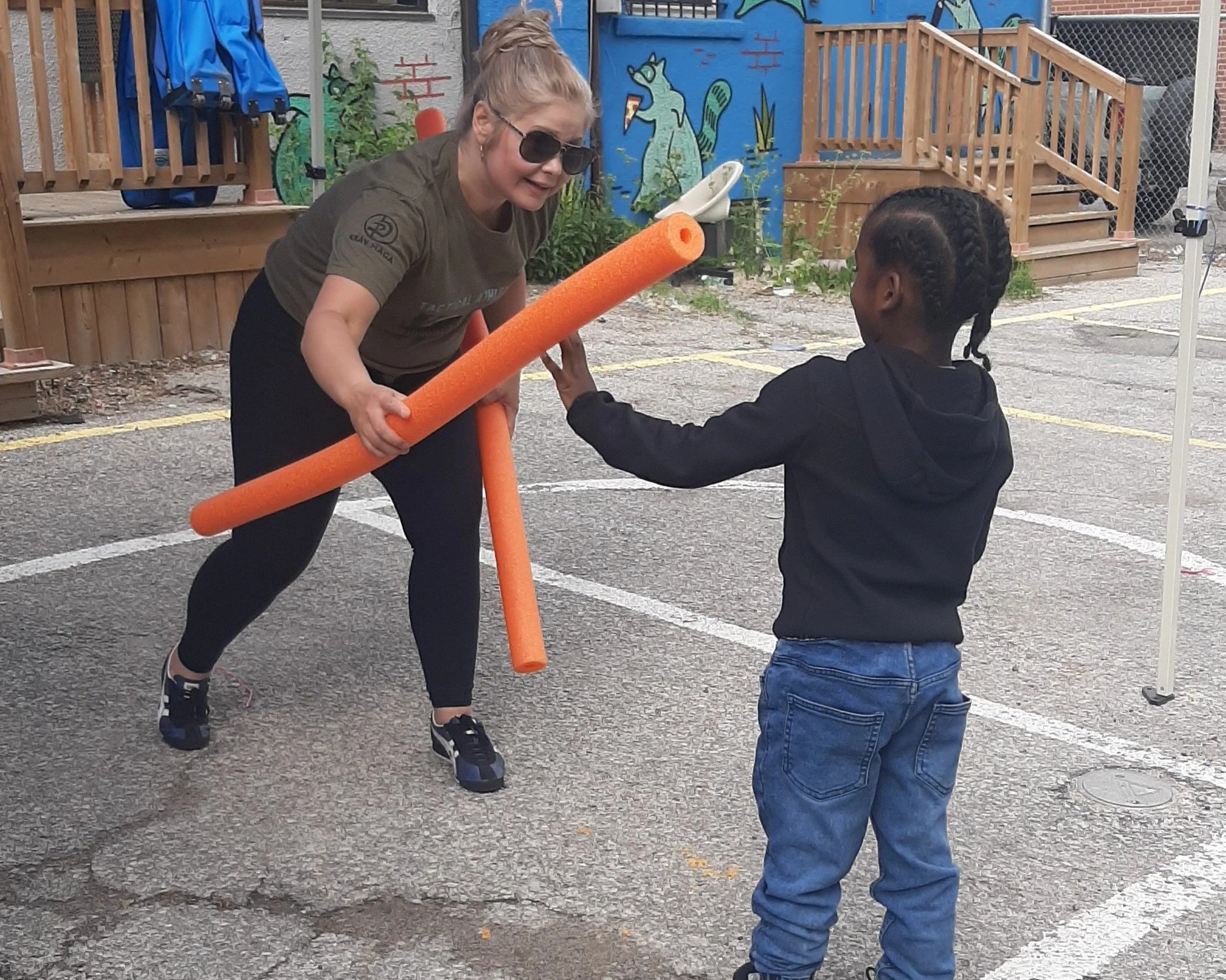  2024 - Blocking strokes at Weston Frontlines with Coach Nikki 