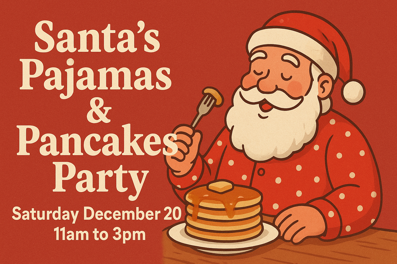 Santa's Pajamas + Pancakes Party - Meet Santa, Eat Free Pancakes!