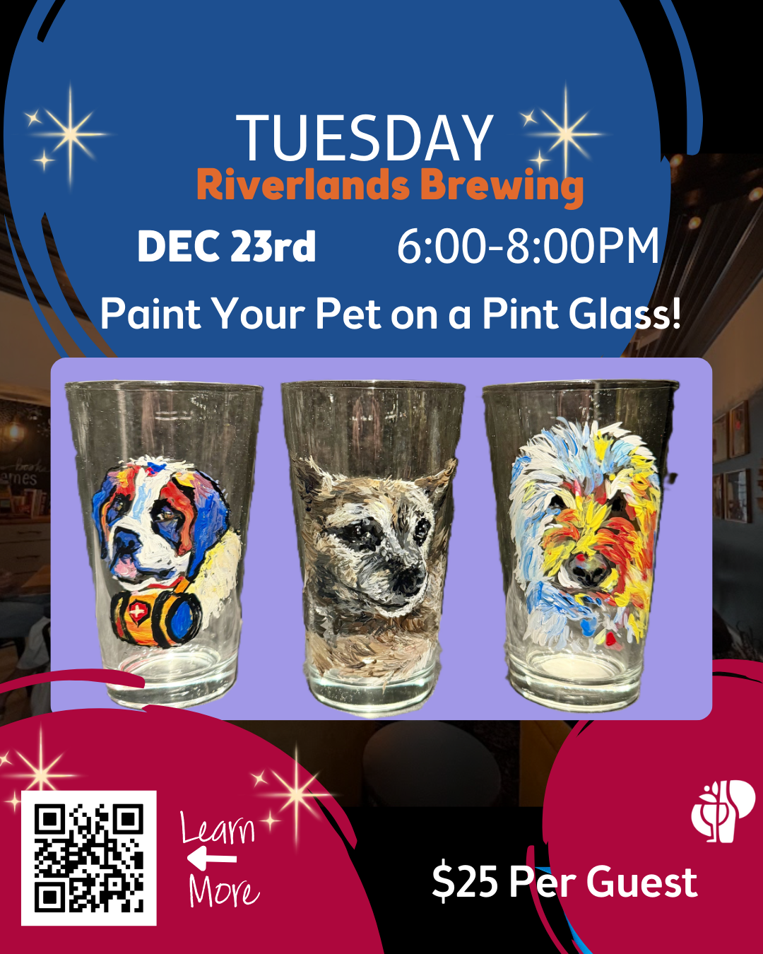 Paint Your Pet on a Pint Glass with Pinot's Palette - St. Charles