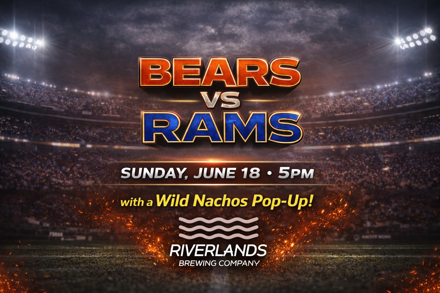 Gameday Watch Party with WILD NACHOS Pop-Up!