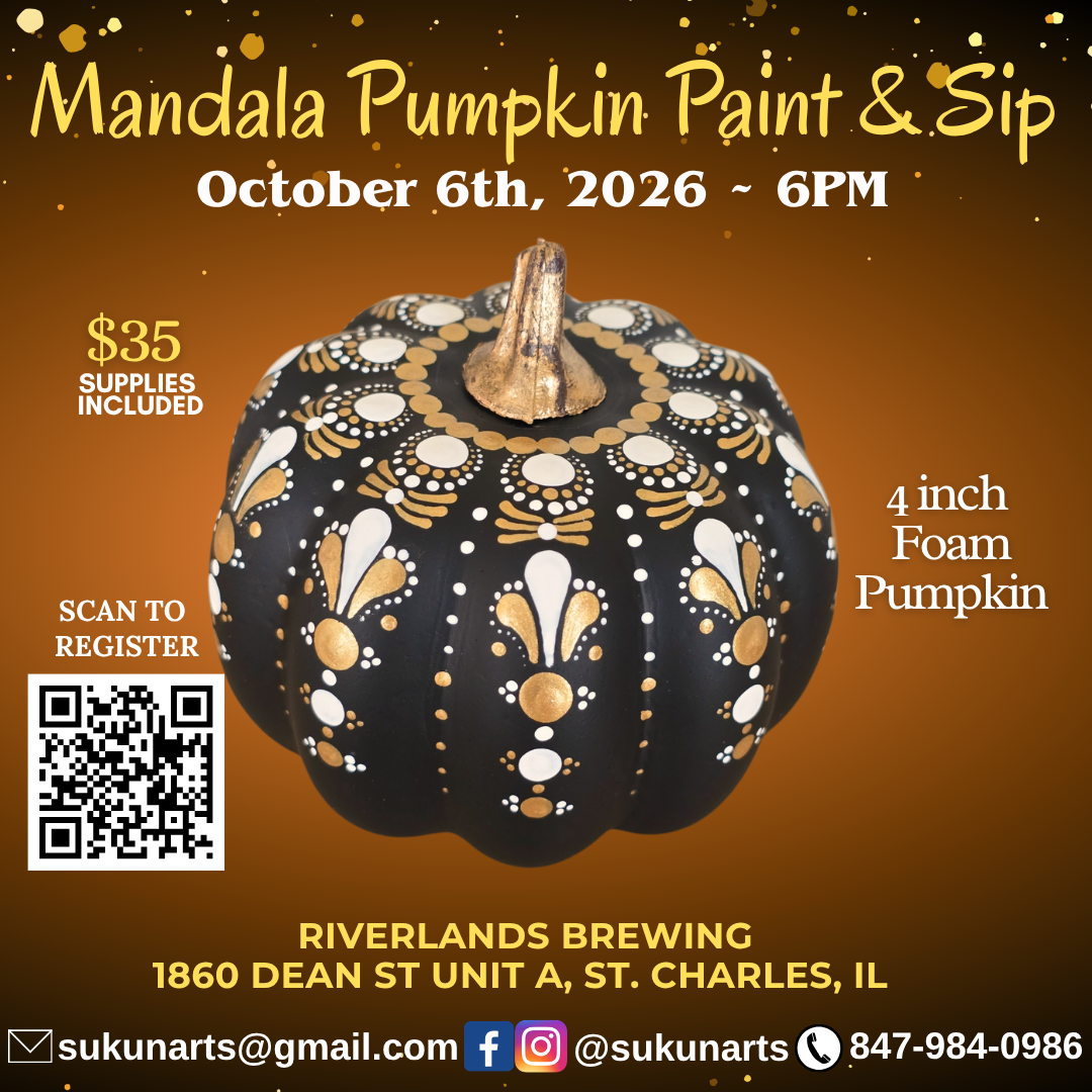 Mandala Pumpkin Paint &amp; Sip at Riverlands Brewing