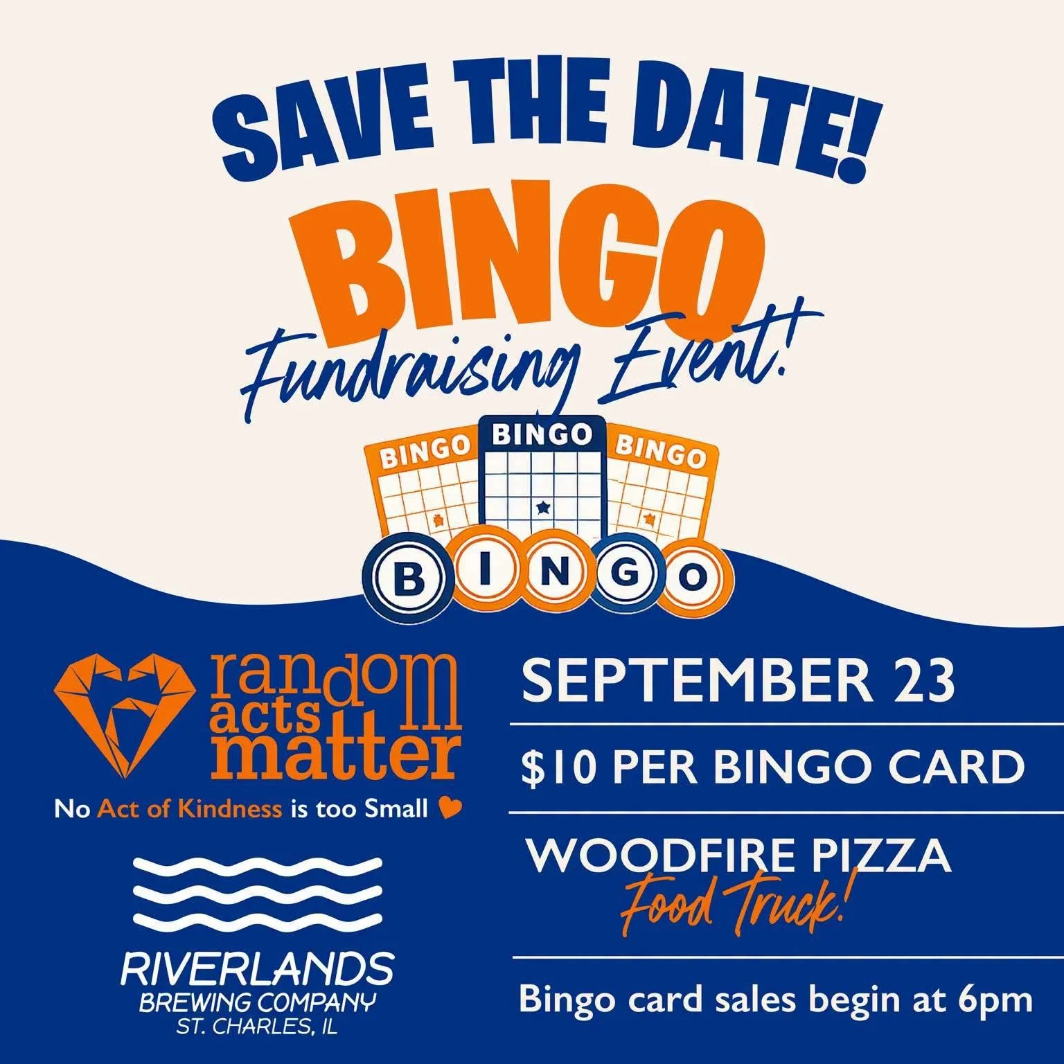 Charity Bingo for Random Acts Matter!