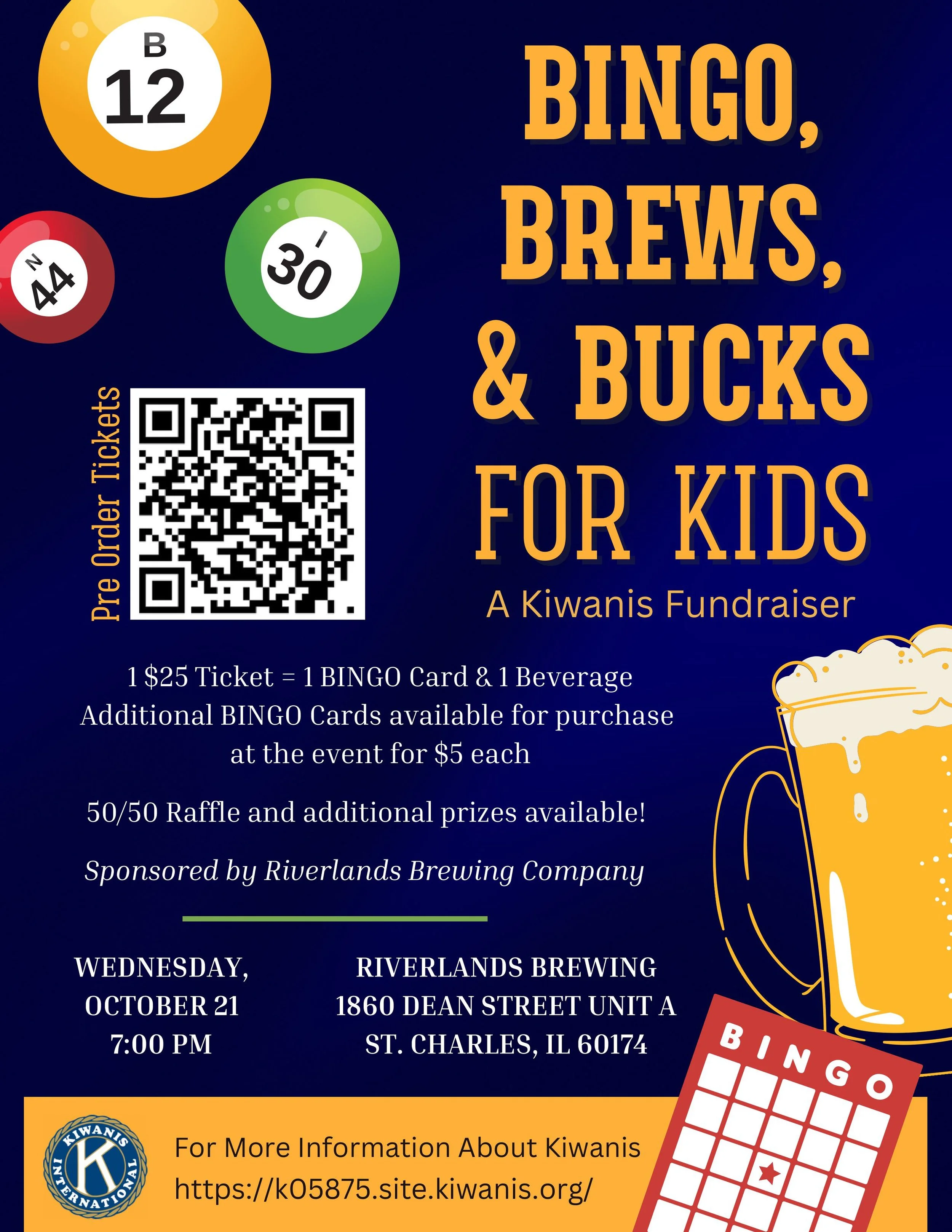 BINGO, BREWS, and BUCKS For Kids - Kiwanis Club of St. Charles