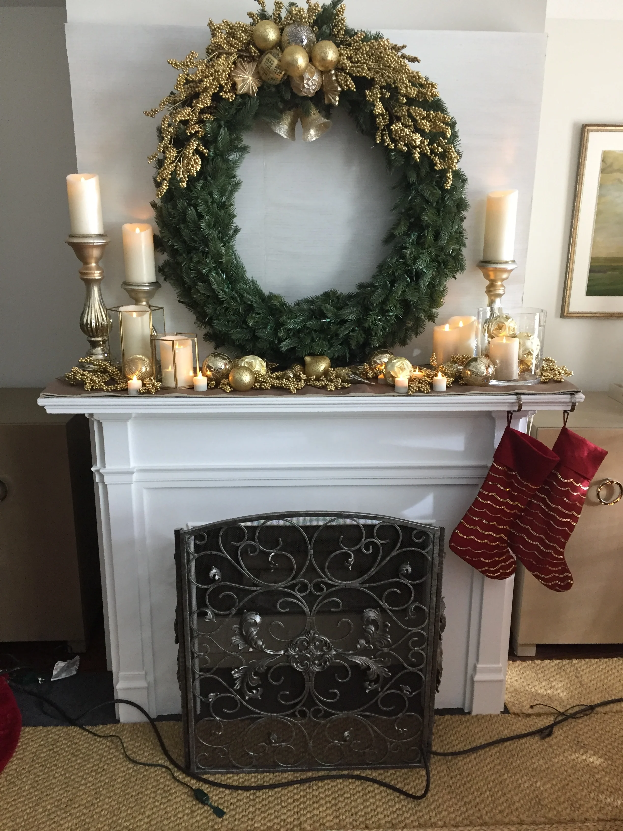 Fire Place Mantle 64"wide x 48" tall x 17.5" deep top