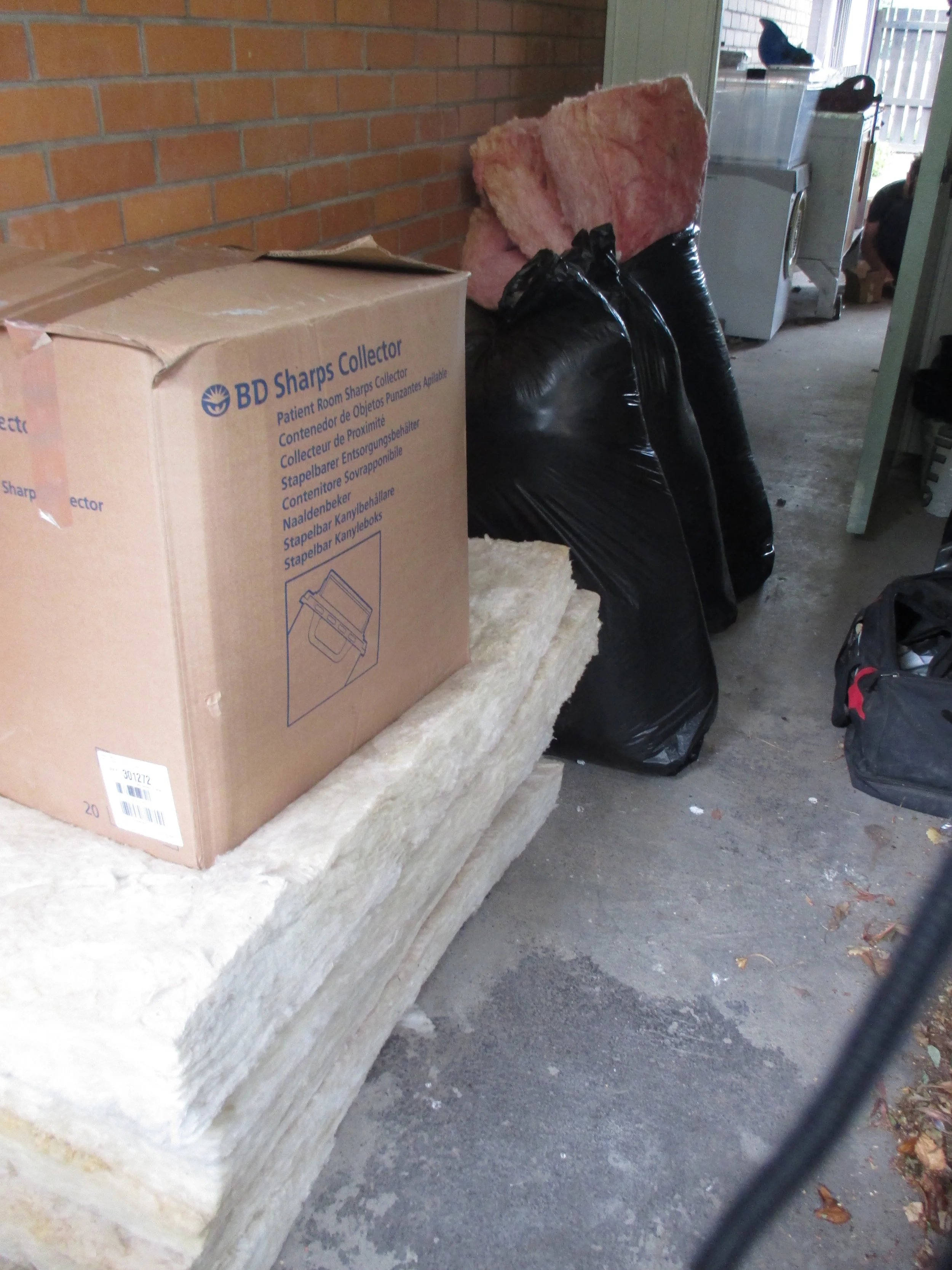 Gathering materials for tiny house build.