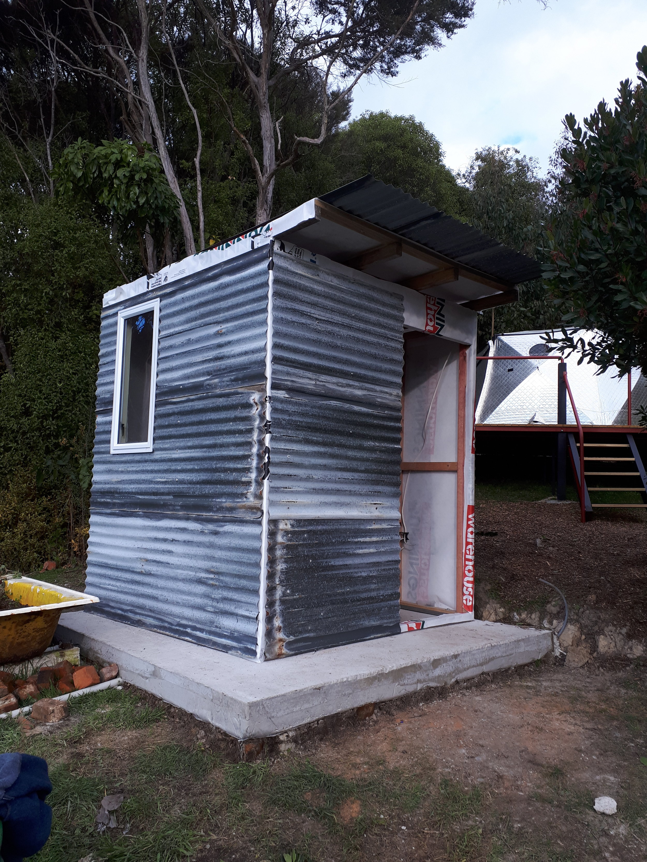We loved the rustic look so we decided not to paint over it!