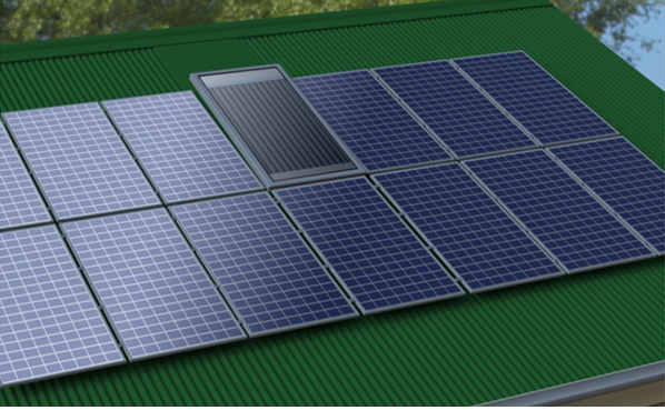 Solar ventilator and commercially sized PV panels